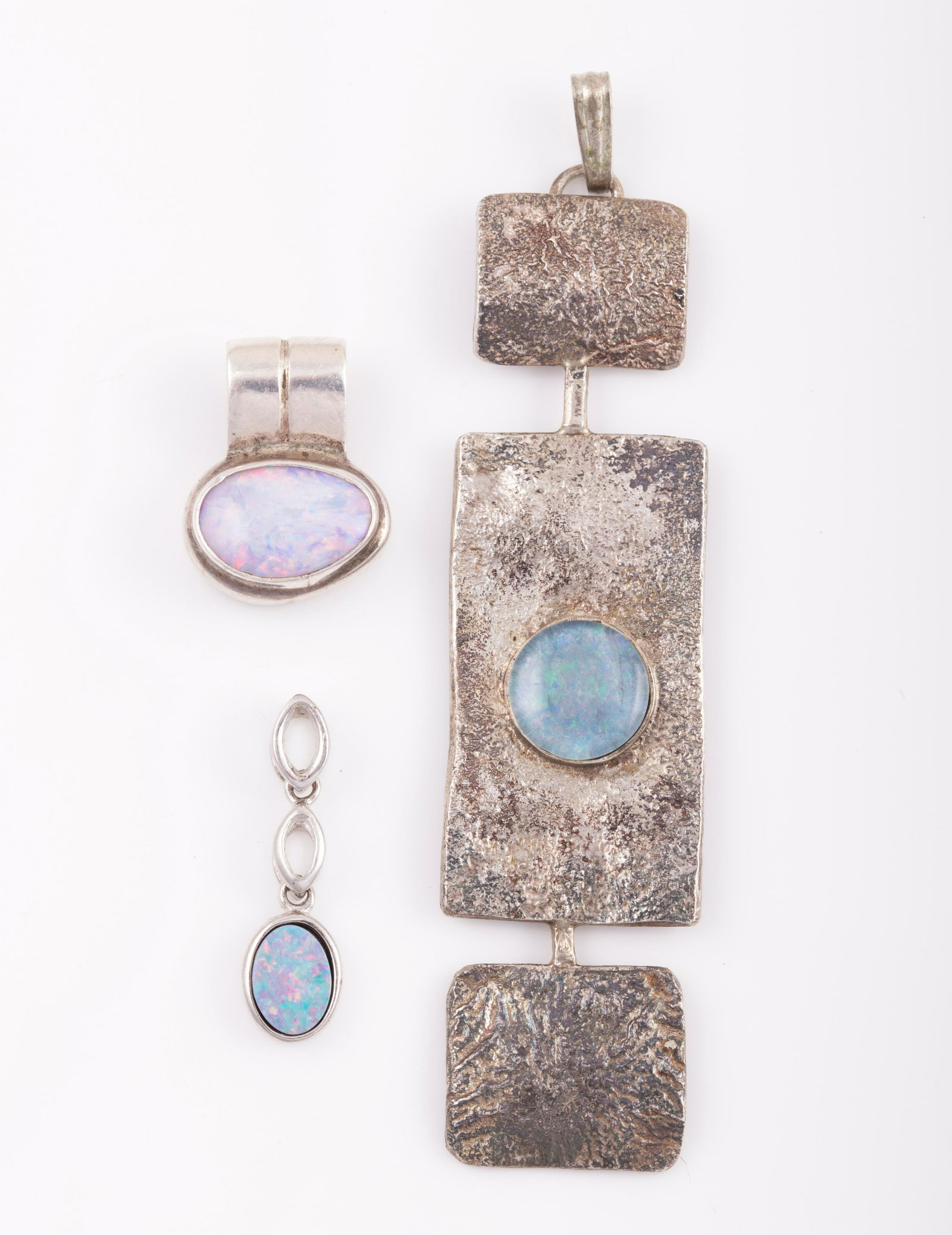 (3) PCS. STERLING and OPAL PENDANTS (1 of 4)