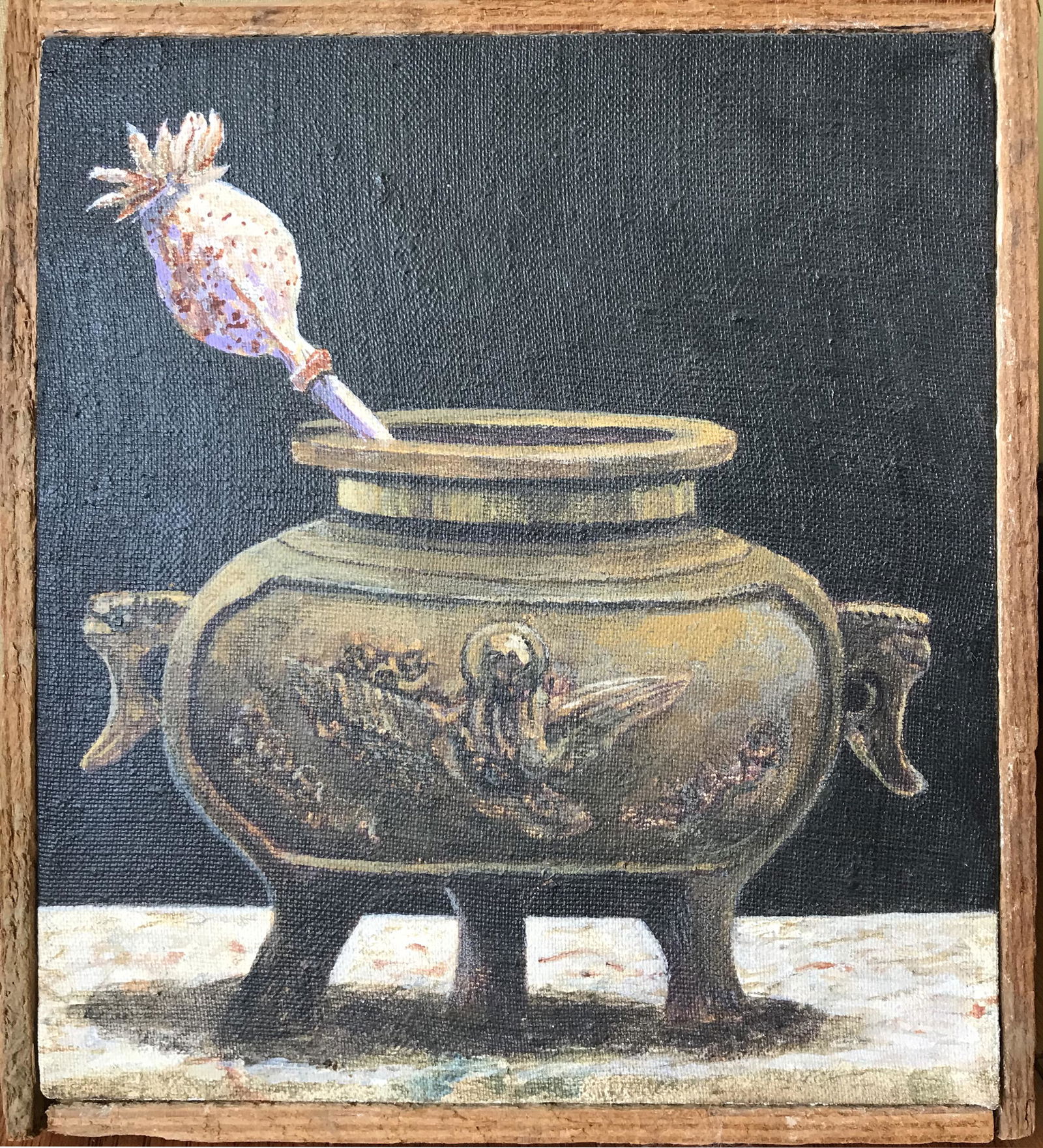 OIL ON CANVAS STILL LIFE - DRINARD (1 of 3)