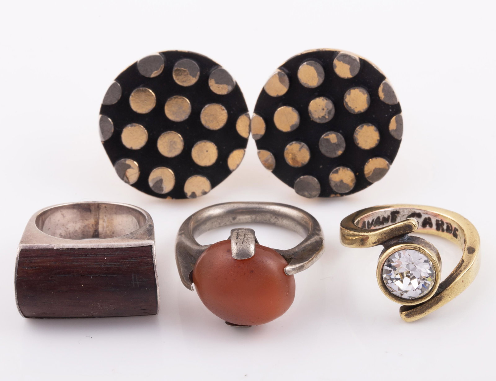 STERLING RINGS, CUFFLINKS, ETC. (4) PIECES (1 of 7)