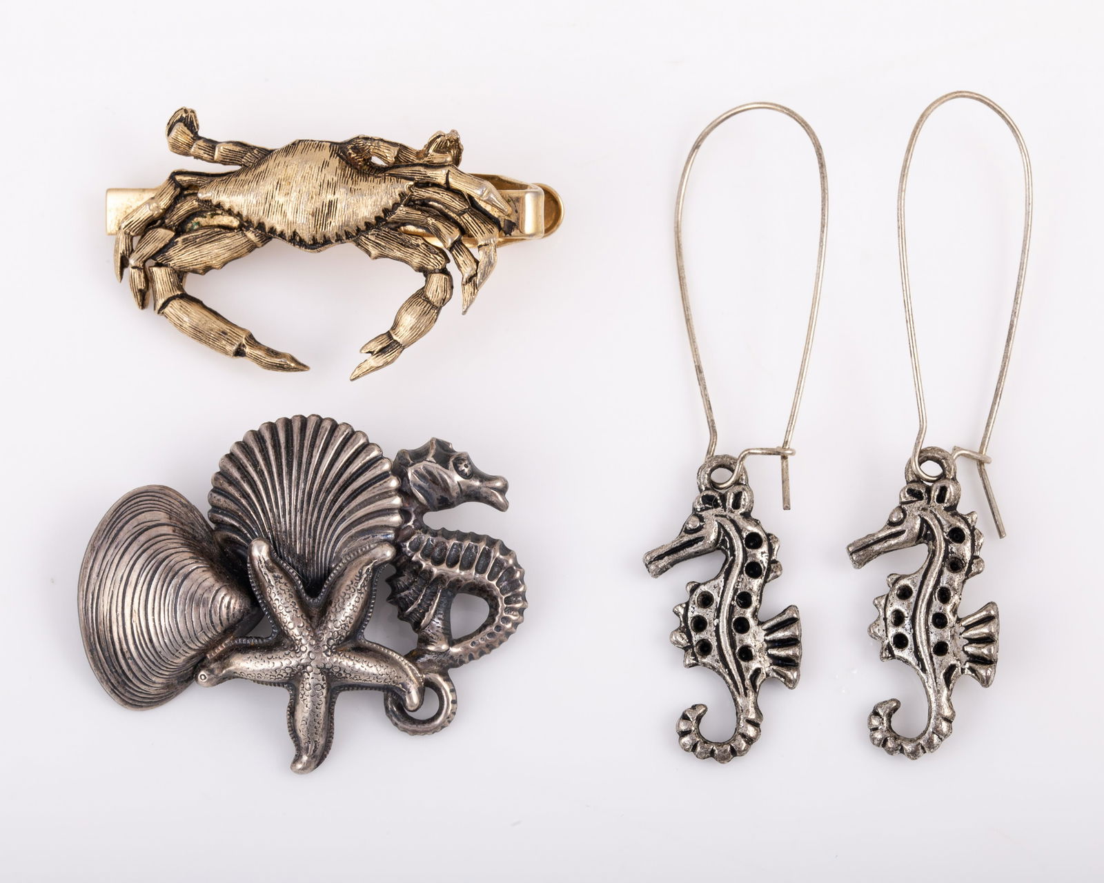 SILVER, ETC. SEA LIFE JEWELRY (3) PCS. (1 of 8)
