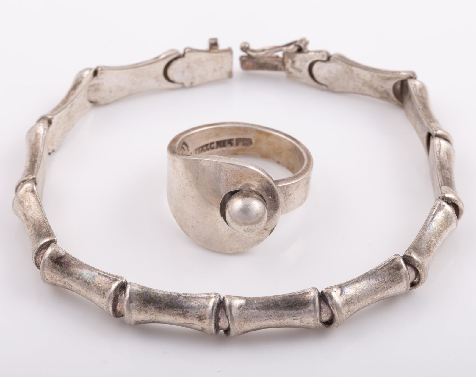 (2) PCS. STERLING BRACELET & RING (1 of 5)