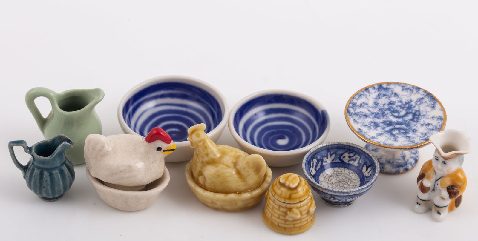 (10) COUNTRY KITCHEN DOLLHOUSE MINIATURE POTTERY (1 of 6)