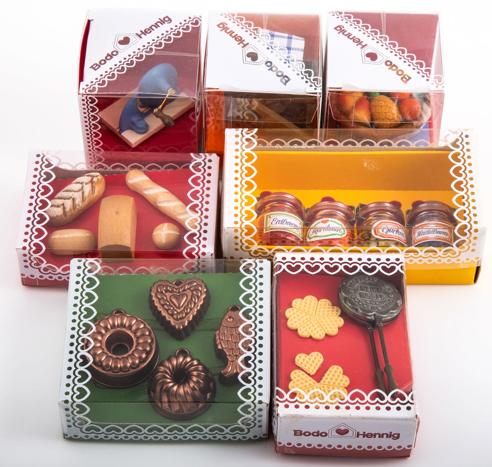 (7) BODO HENNIG KITCHEN ETC. MINIATURES 6 ORIGINAL BOXES (1 of 9)