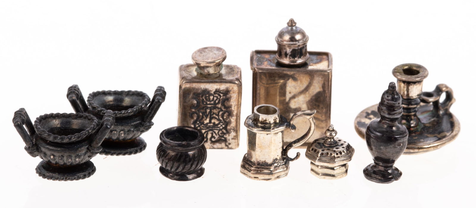 (8) STERLING ETC. DOLLHOUSE MINIATURES (1 of 9)