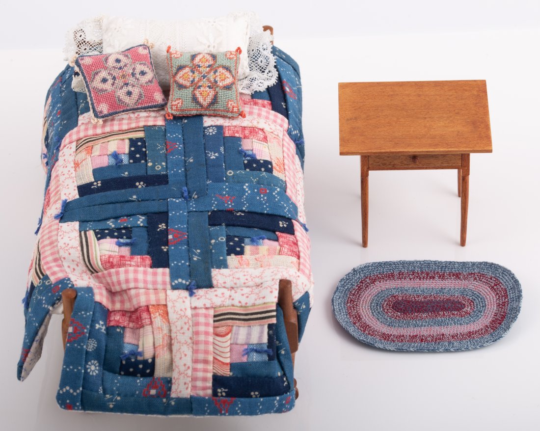 ARTIST MADE SHAKER DOLLHOUSE MINIATURES - BEDROOM (1 of 11)