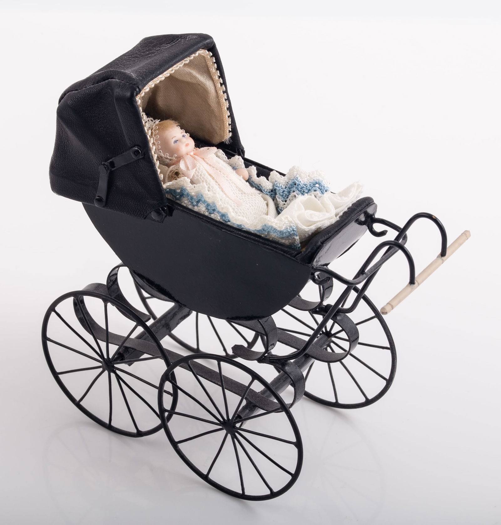 Artisan Made Dollhouse Miniature Baby Carriage Roberson