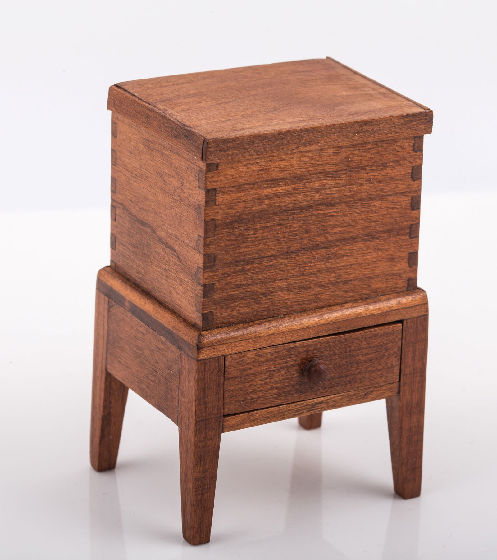 ARTISAN MADE DOLLHOUSE MINIATURE WALNUT SUGAR CHEST - EARLE (1 of 6)
