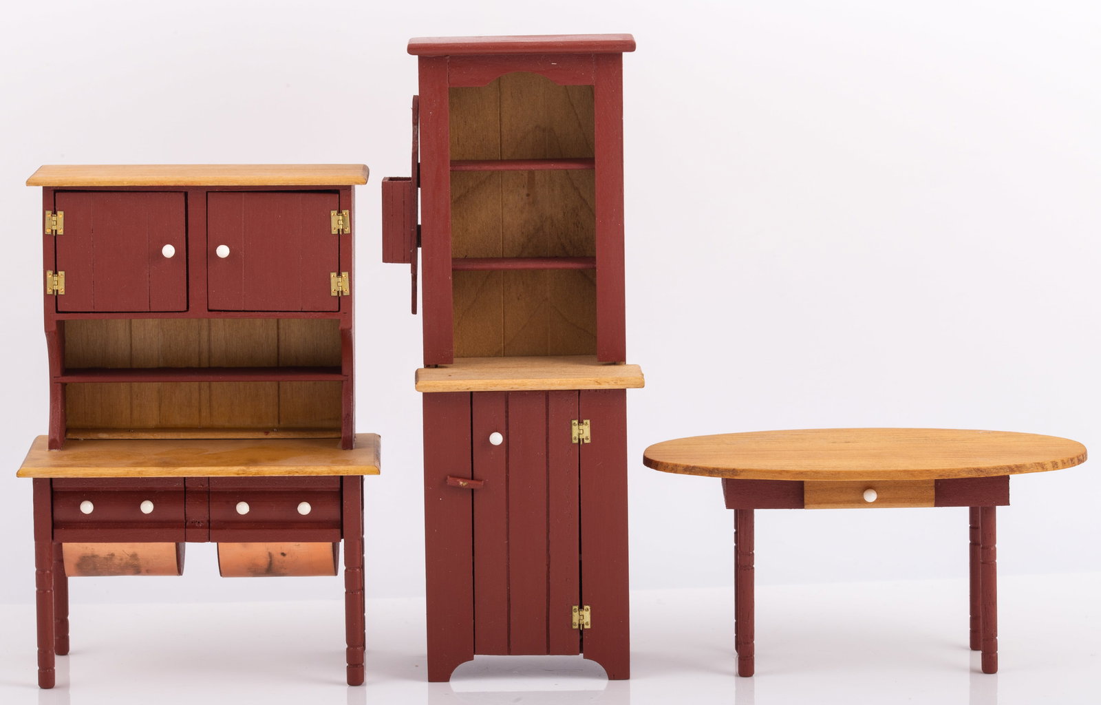 (3) ARTISAN MADE SHAKER FURNITURE DOLLHOUSE MINIATURES SIGNED PALMER E. DOUGHERTY (1 of 7)