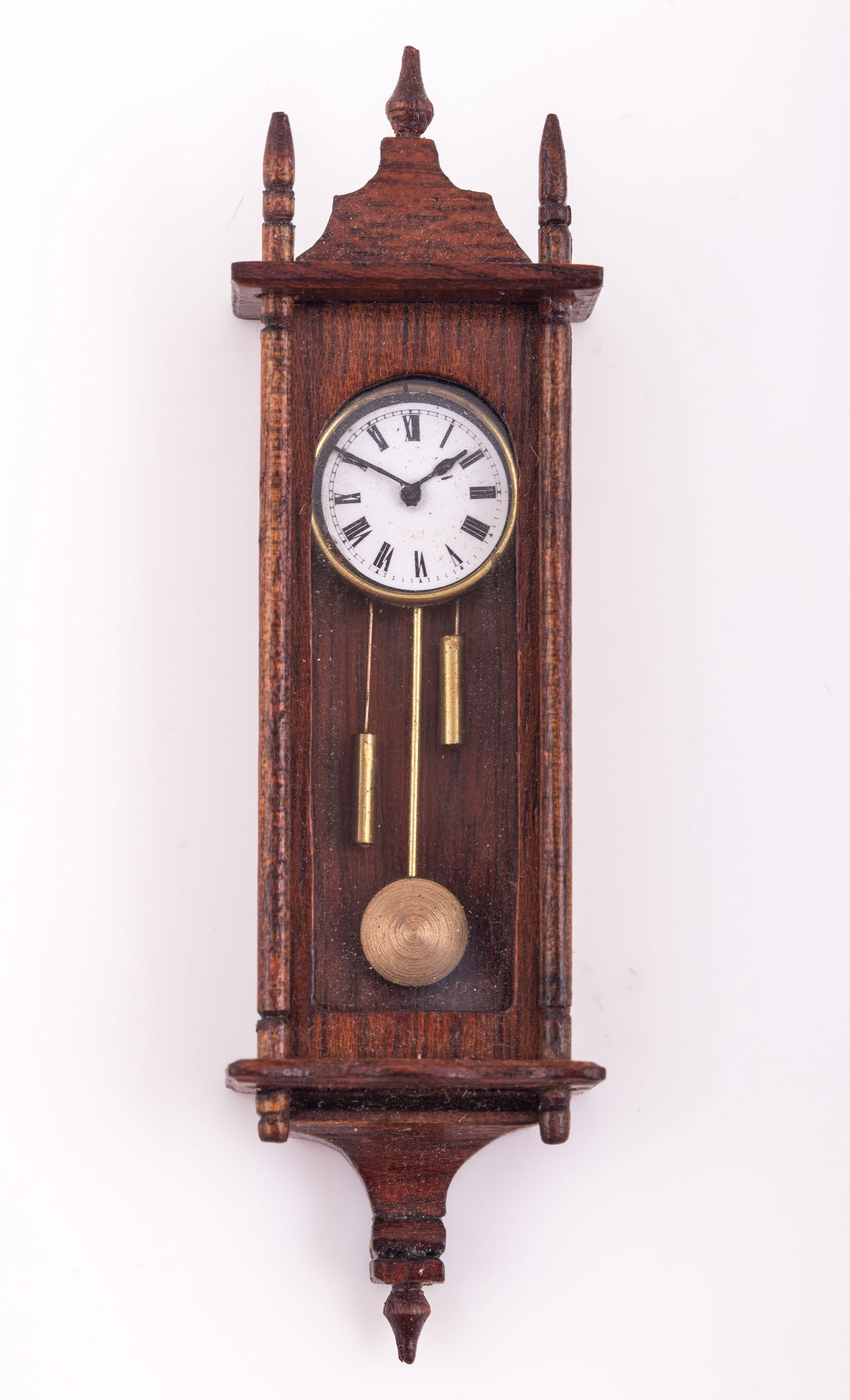 DENNIS JENVEY WALL CLOCK DOLLHOUSE MINIATURE - FINELY CRAFTED - SIGNED (1 of 3)