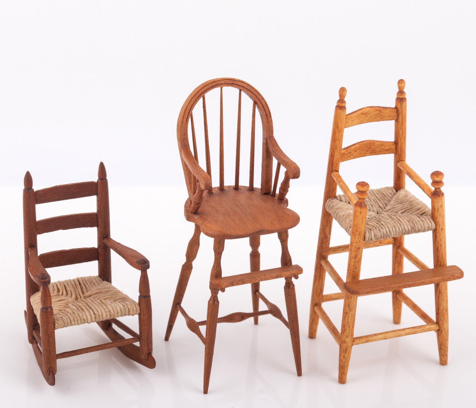 (3) ARTSAN MADE DOLLHOUSE CHILDREN'S CHAIRS (1 of 4)