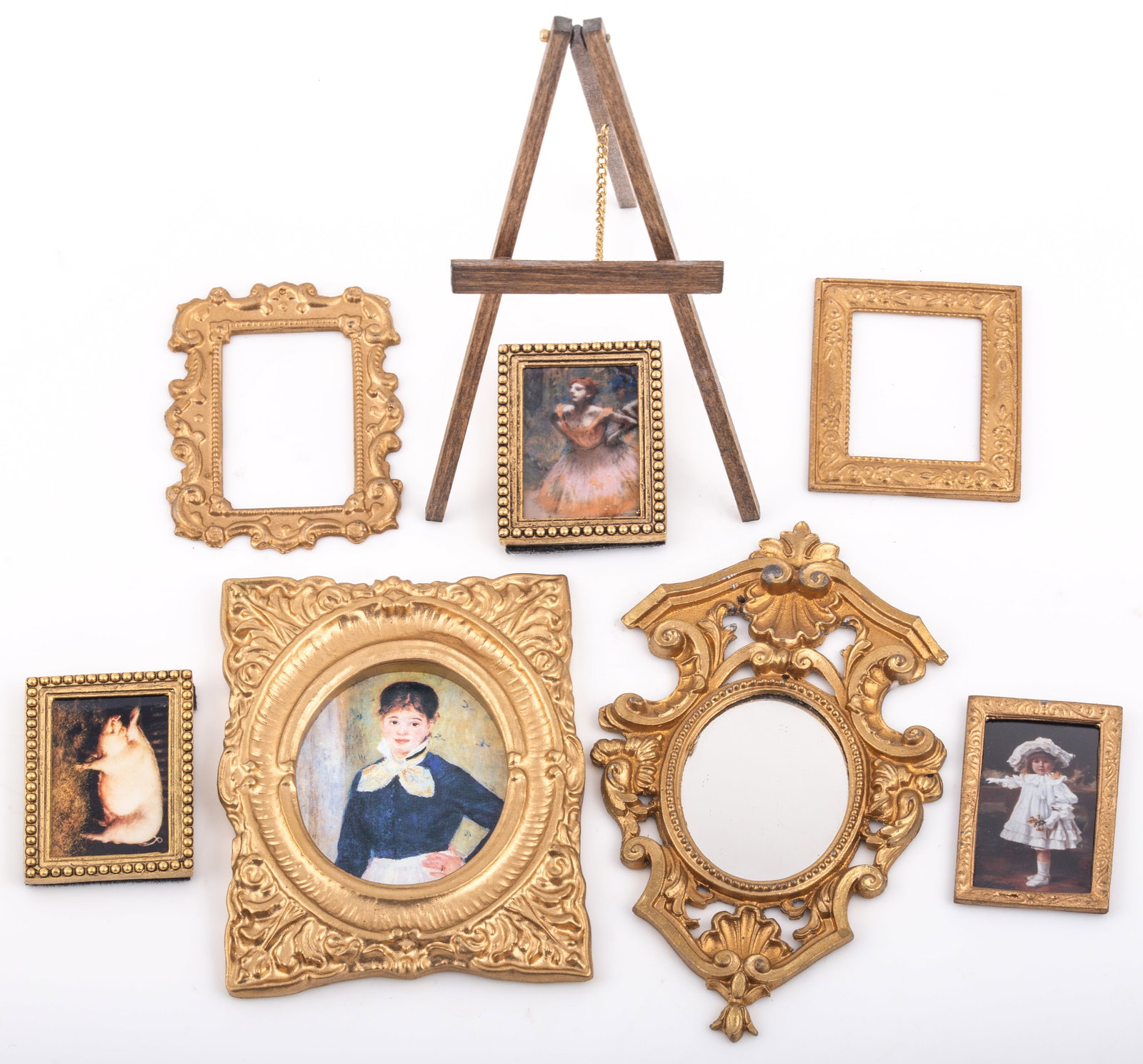 (7+) DOLLHOUSE MINIATURE FRAMES, FRAMED ART ETC. (1 of 6)