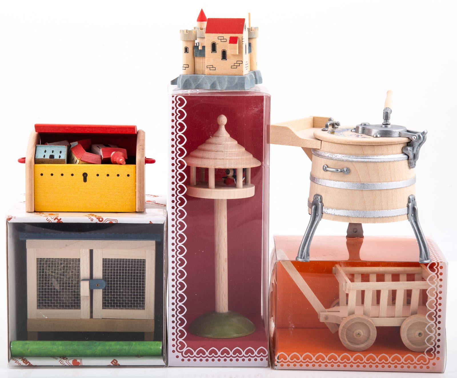 Bodo Hennig Dollhouse Miniatures Wood & Metal 3 Original Boxes Auction