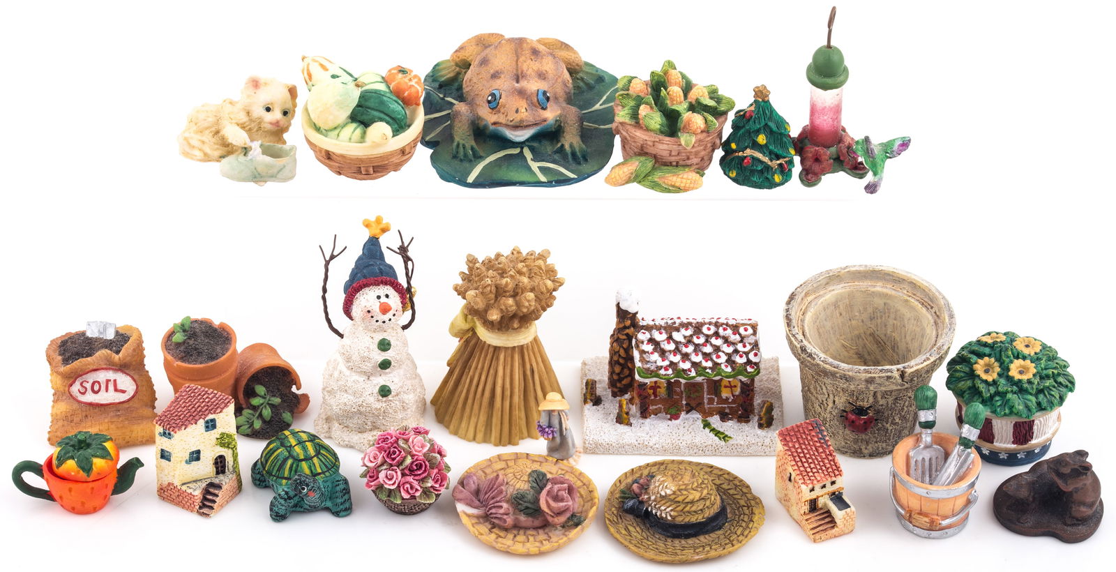 (34) PCS. RESIN MINIATURES / OUTDOOR ACCESSORIES, ETC. (1 of 9)