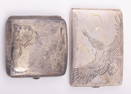 (2) SILVER CIGARETTE CASES