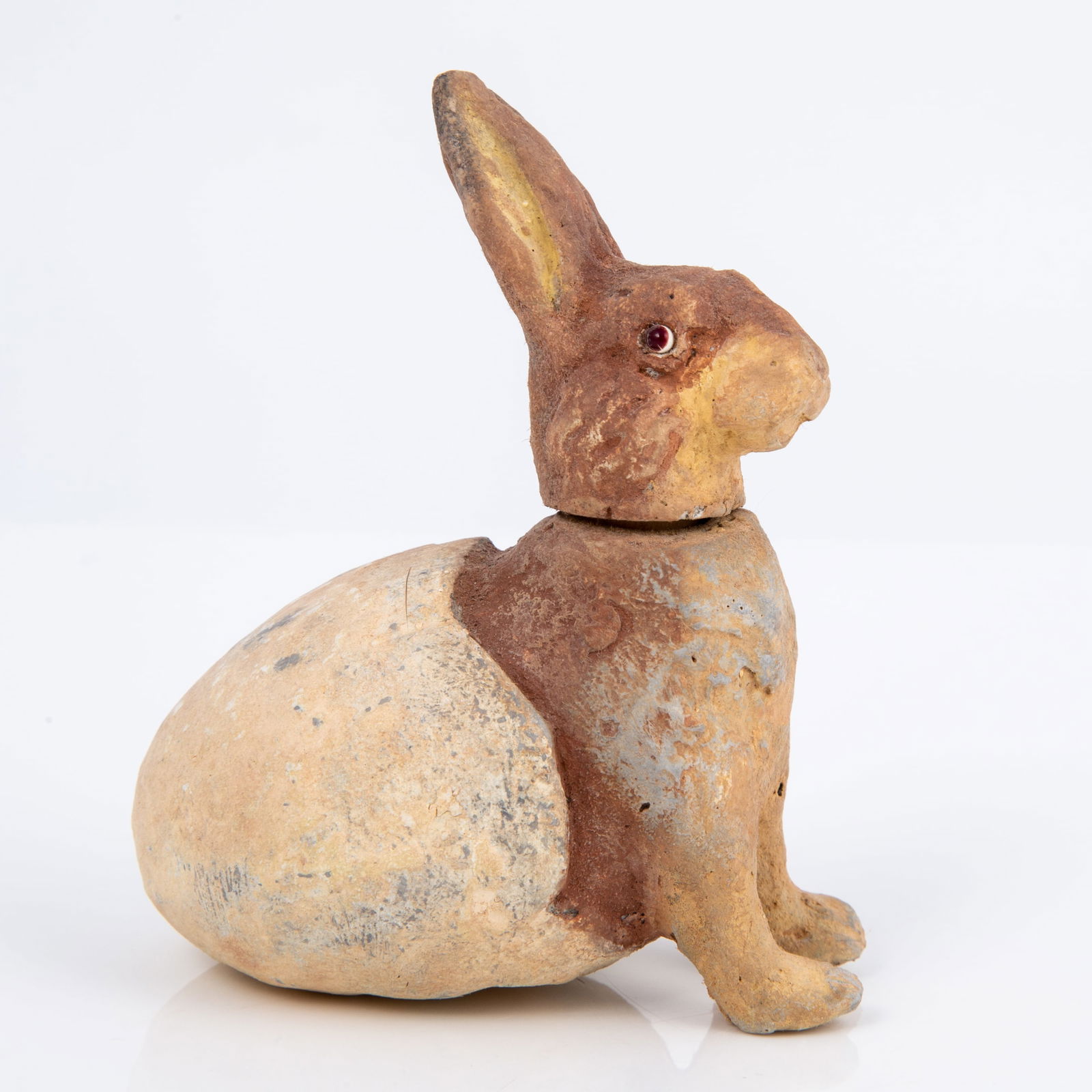 ANTIQUE PAPIER MACHE EASTER BUNNY CANDY CONTAINER (1 of 4)