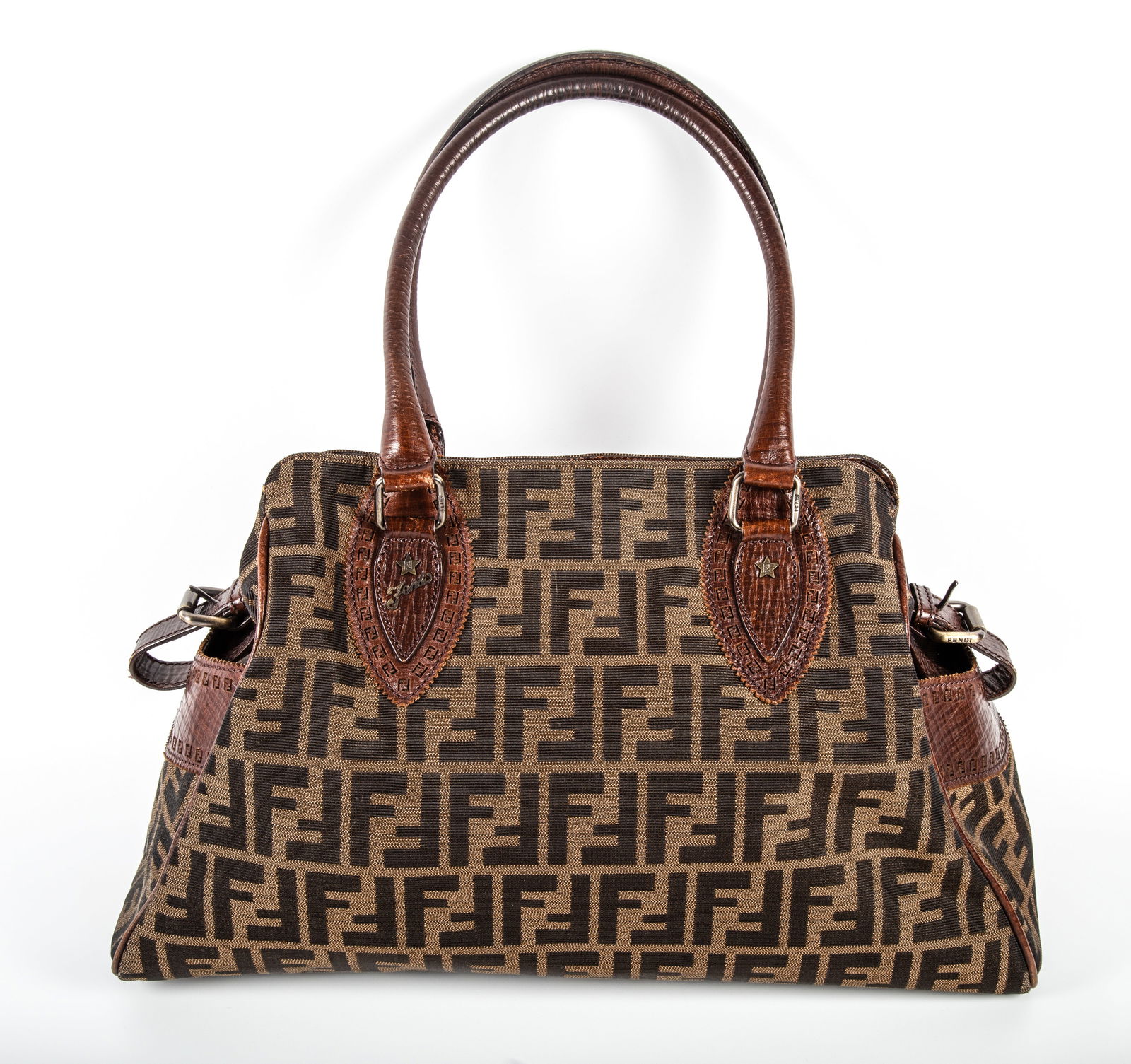 FENDI FENDIGRAPHY BROWN HANDBAG (1 of 10)
