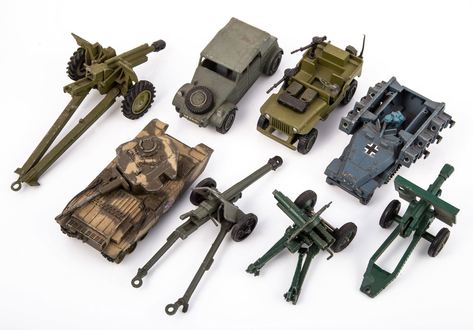 (8)  1970'S VINTAGE DIE-CAST MILITARY VEHICLES (1 of 5)