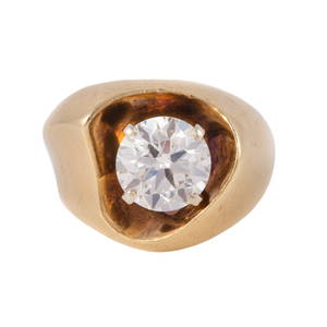 2.25 +/- CARAT DIAMOND & YELLOW GOLD RING