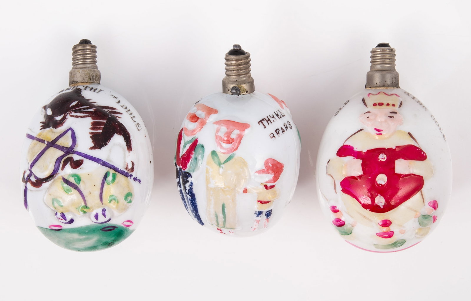 (3) FIGURAL C6 NURSERY RHYME FIGURAL CHRISTMAS BULBS (1 of 8)
