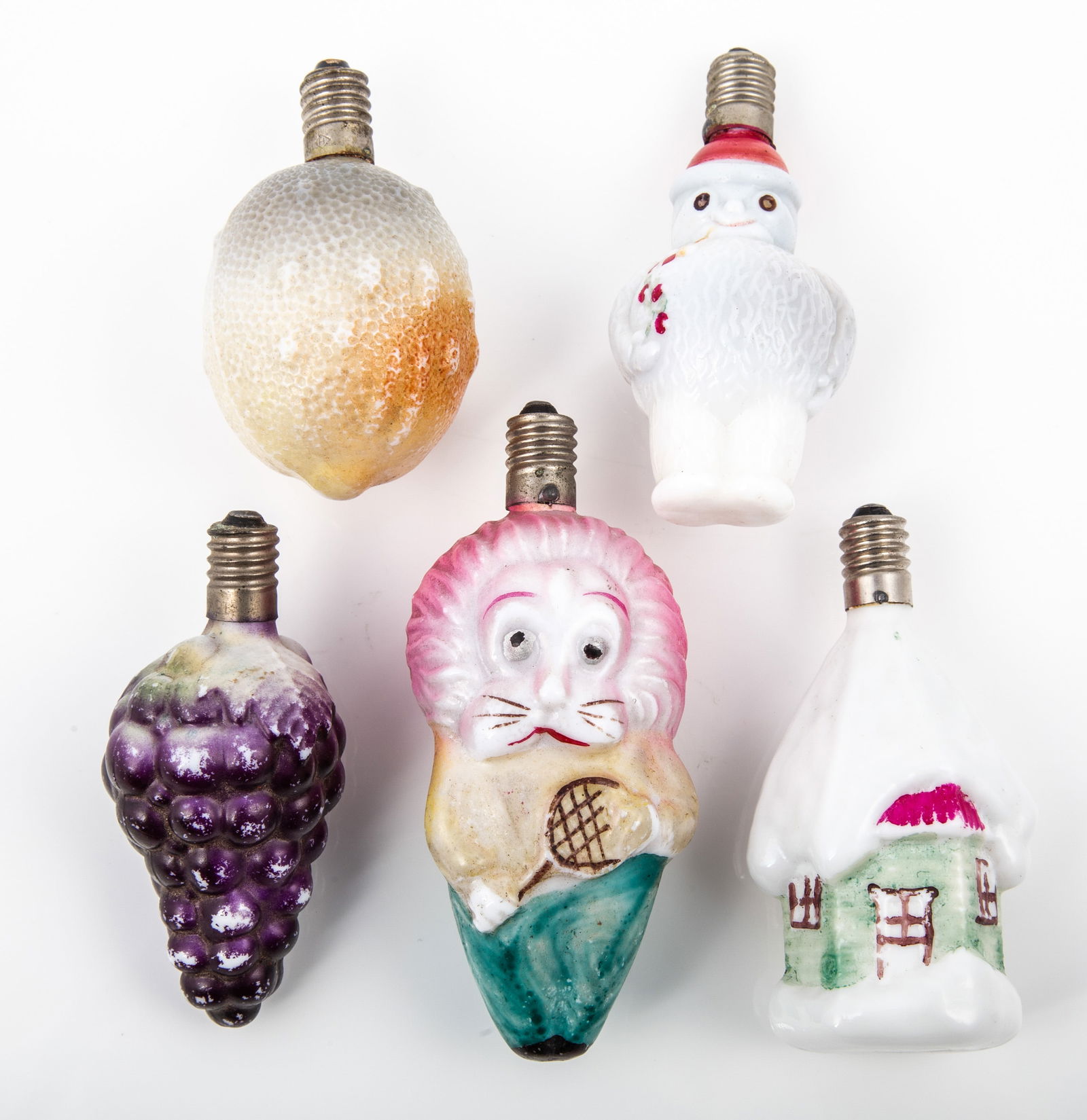 (5) FIGURAL CHRISTMAS BULBS (1 of 7)