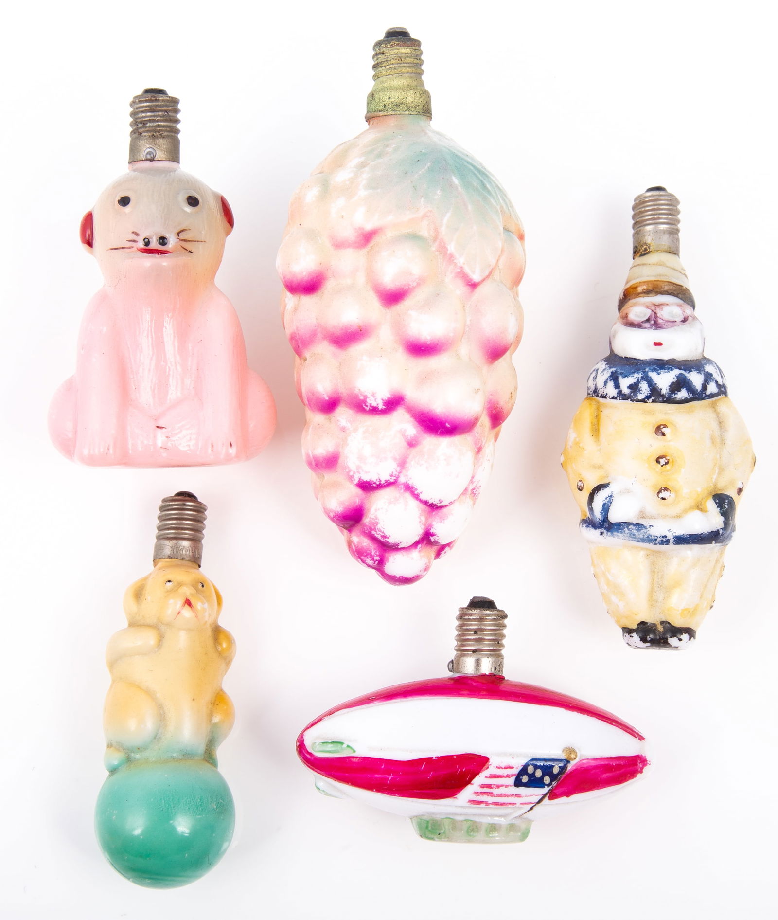 (5) FIGURAL CHRISTMAS BULBS (1 of 7)