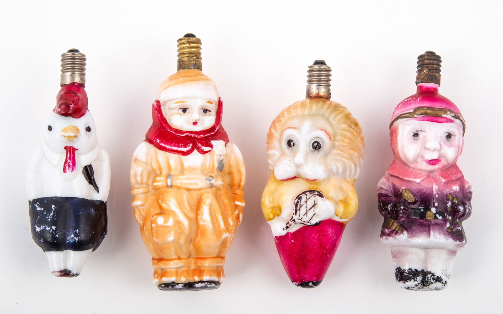 (4) FIGURAL CHRISTMAS BULBS - AVIATORS, ETC. (1 of 6)