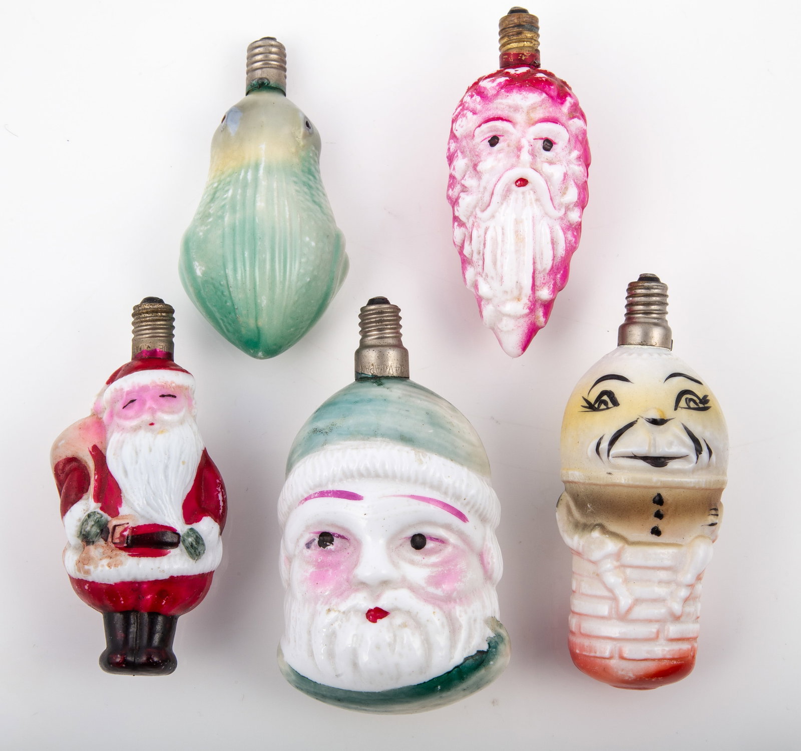 (5) FIGURAL CHRISTMAS BULBS (1 of 8)