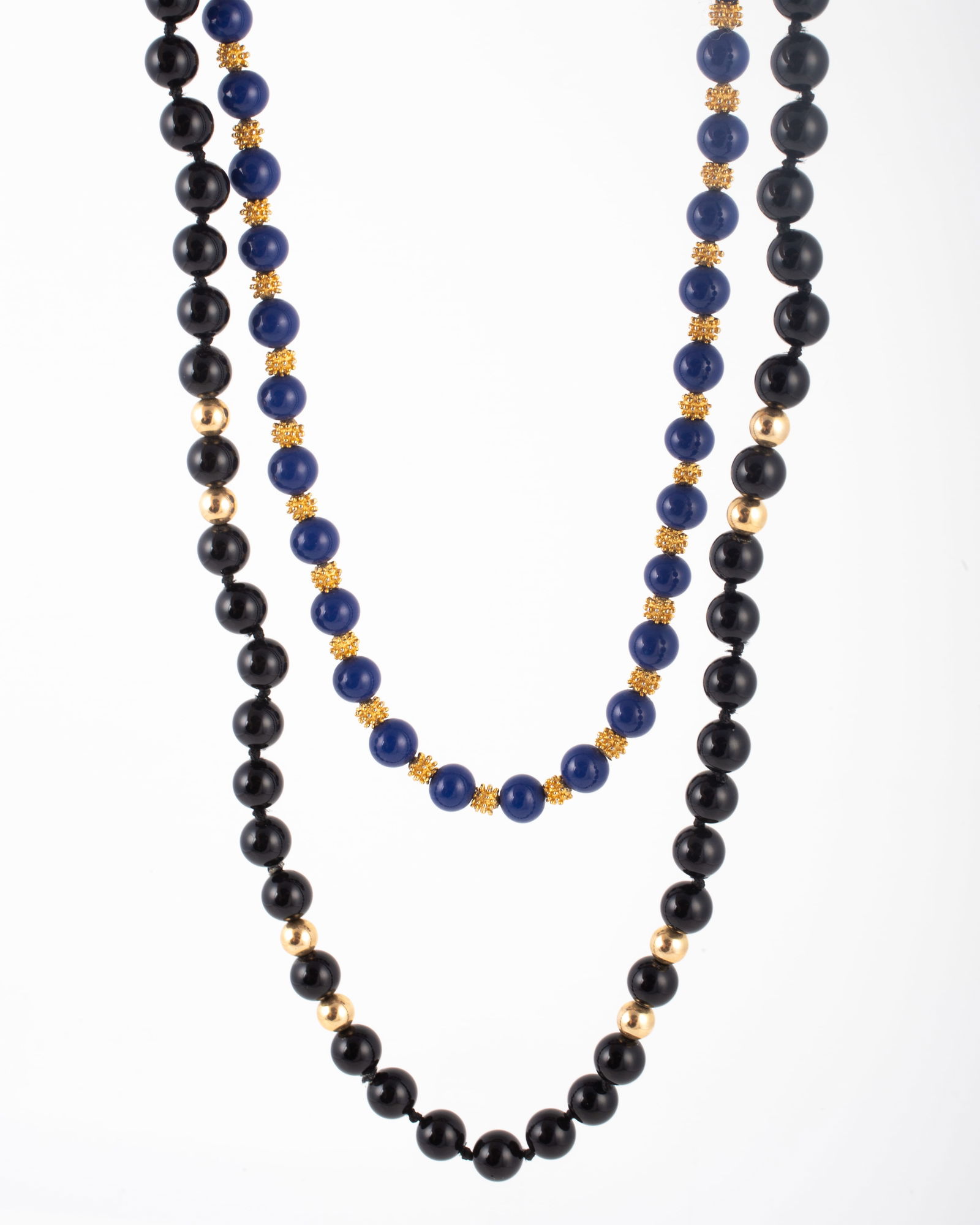 (2) STONE BEADED NECKLACES (1 of 4)