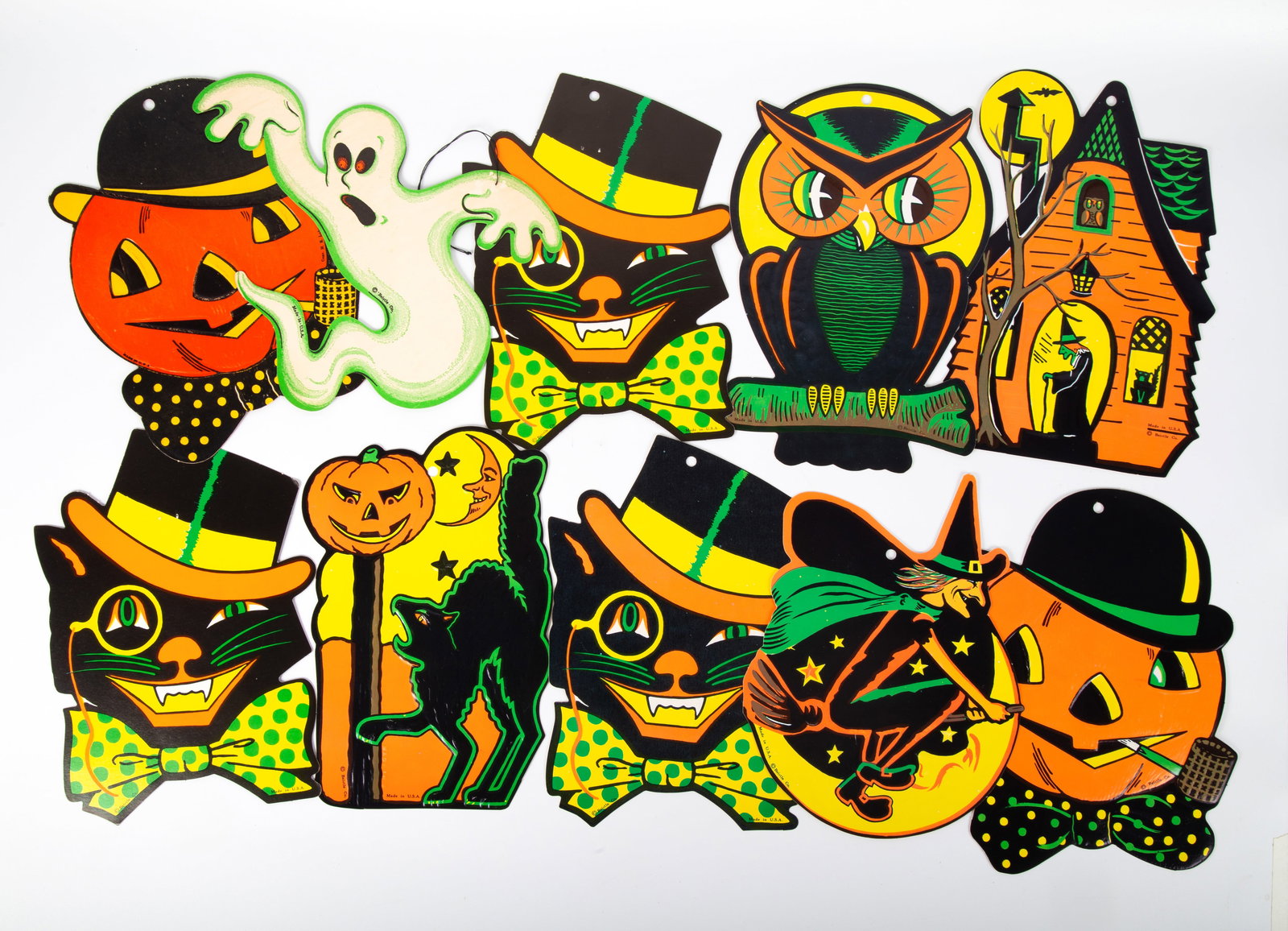 (10) BEISTLE HALLOWEEN DIE-CUT DECORATIONS (1 of 5)