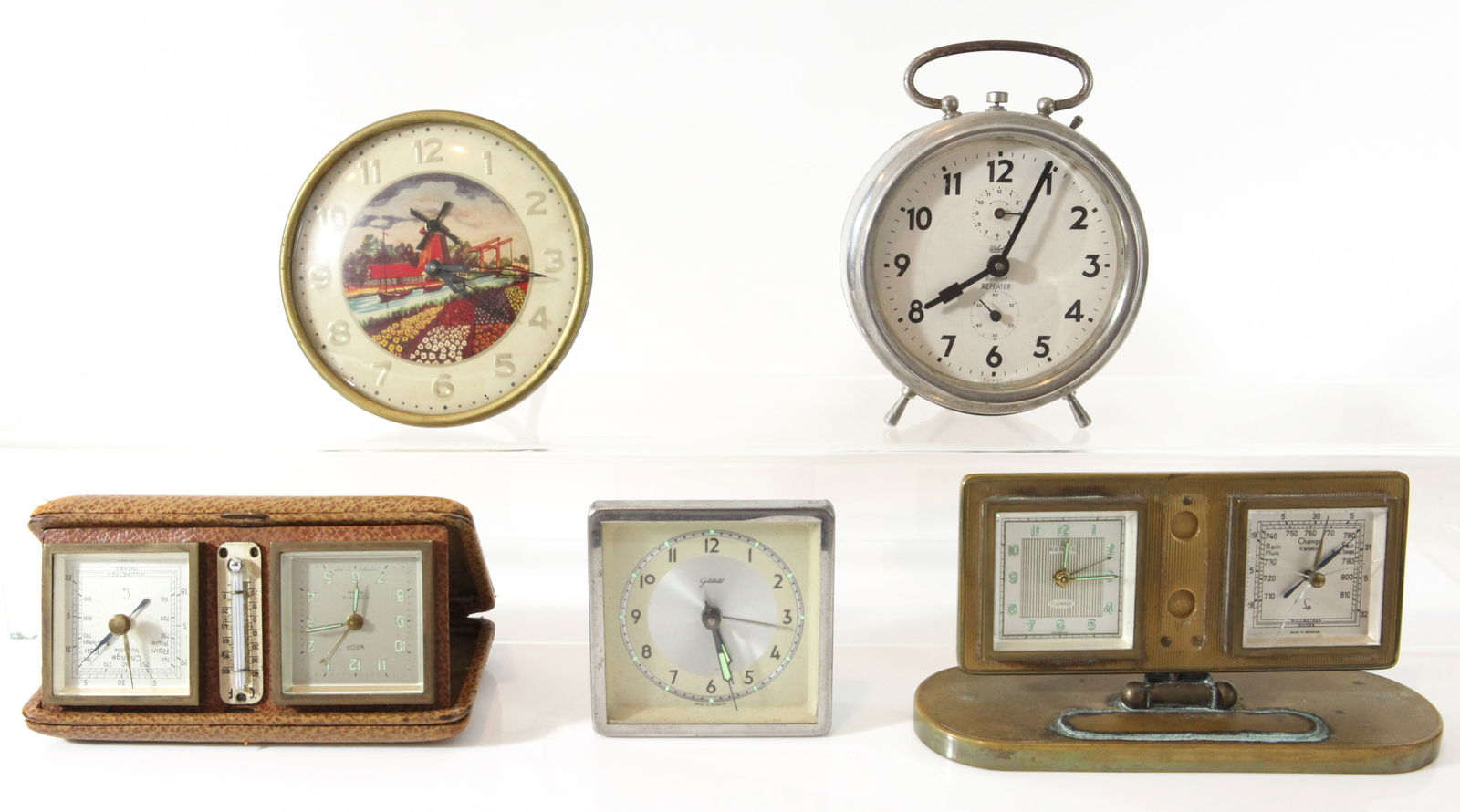 SELECTION OF (5) ALARM CLOCKS, DESK CLOCKS, ETC. (1 of 4)