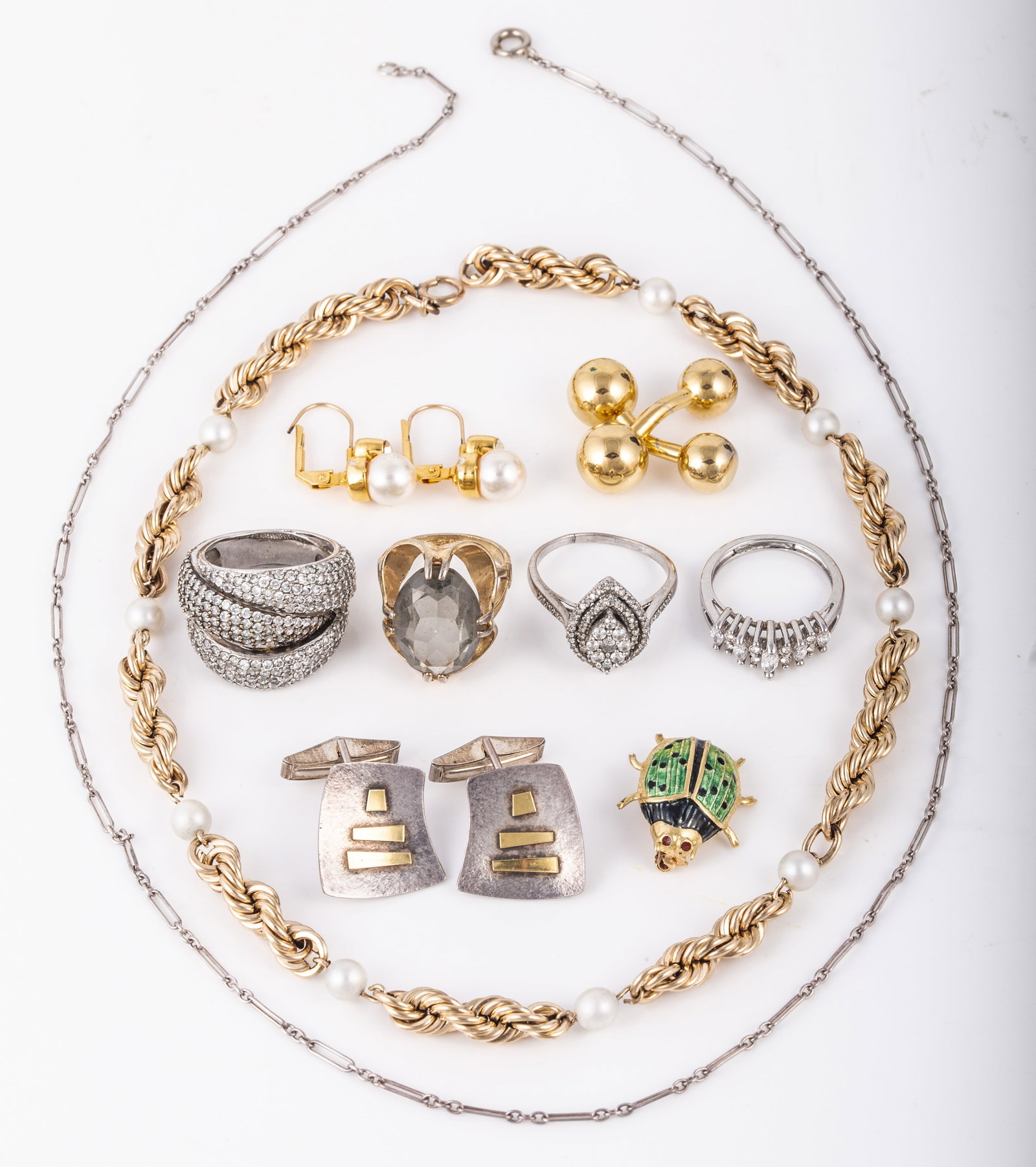 (10) PCS. COSTUME, GOLD & STERLING JEWELRY (1 of 11)