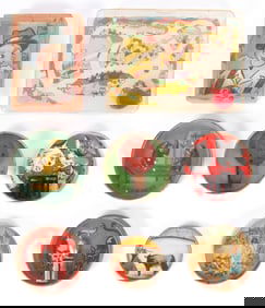 (8) ANTIQUE DEXTERITY PUZZLES / POCKET MIRRORS