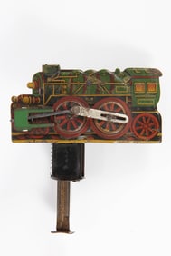 GERMAN TIN TRAIN SPARKER / PLUNGER PENNY TOY