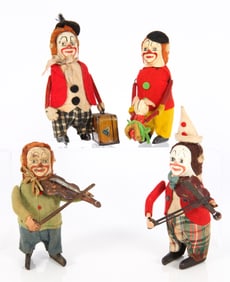 (4) VINTAGE SCHUCO CLOWN WIND-UPS