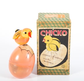 CELLULOID "CHICKO" WIND-UP with ORIGINAL BOX