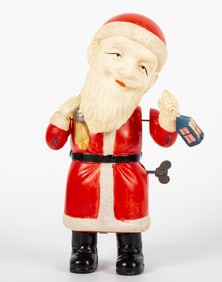 PRE-WAR JAPAN CELLULOID WIND-UP SANTA