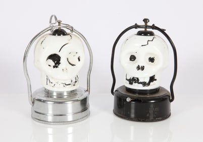 VINTAGE HALLOWEEN SKULL LANTERNS (2)