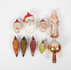 VINTAGE GLASS CHRISTMAS ORNAMENTS