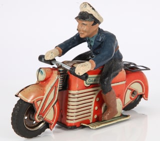 VINTAGE GAMA 126 POLICE MOTORCYCLE TOY