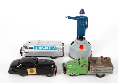 (4) SCHUCO TOYS: VARIANTO ELEKTRO, VARIANTO CABRIOLET, POLICEMAN