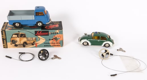VINTAGE REMOTE CONTROL SCHUCO CAR & TRUCK TOYS - ORIGINAL BOXES