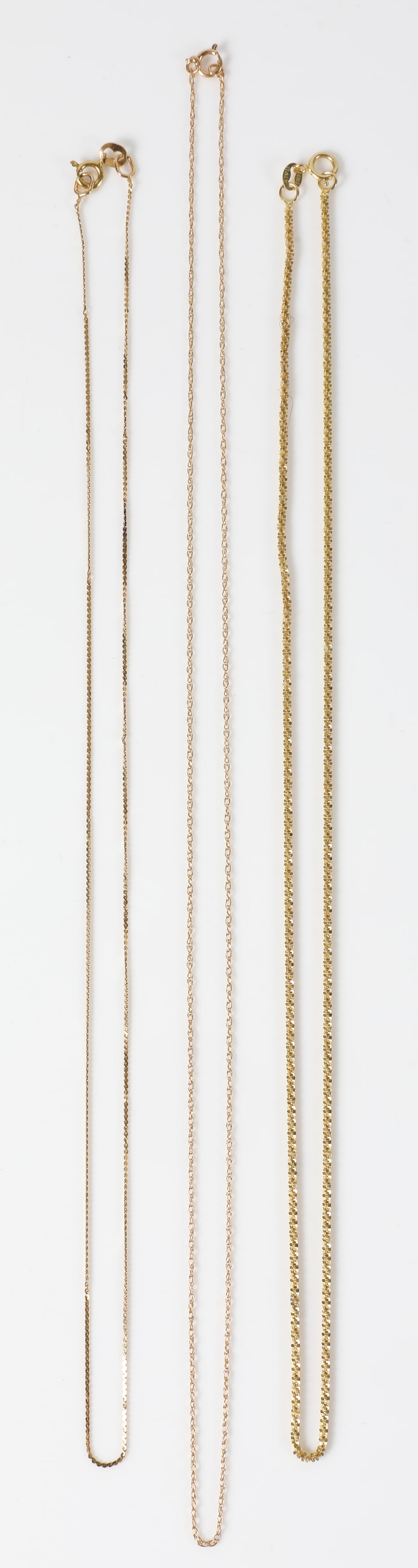 (3) 14K YELLOW GOLD CHAINS (1 of 7)