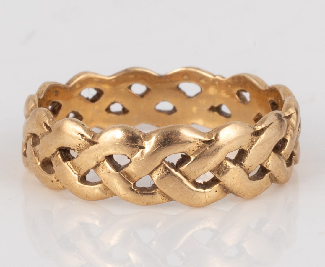 14K YELLOW GOLD BRAIDED BAND (1 of 2)