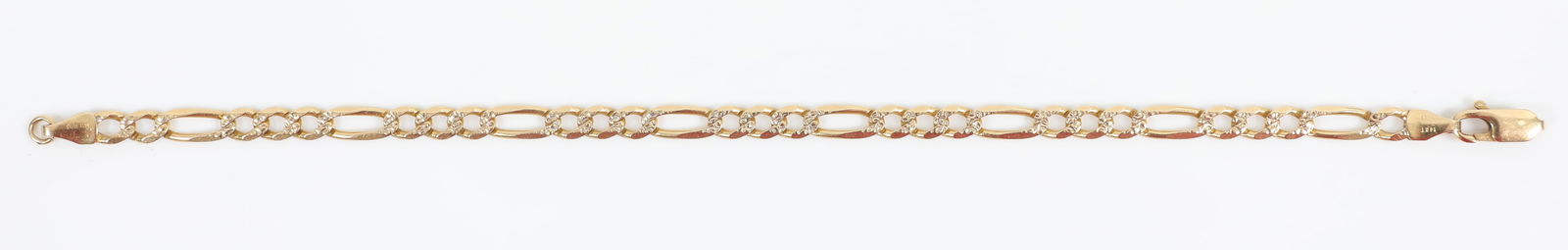 14K GOLD FIGARO BRACELET (1 of 7)