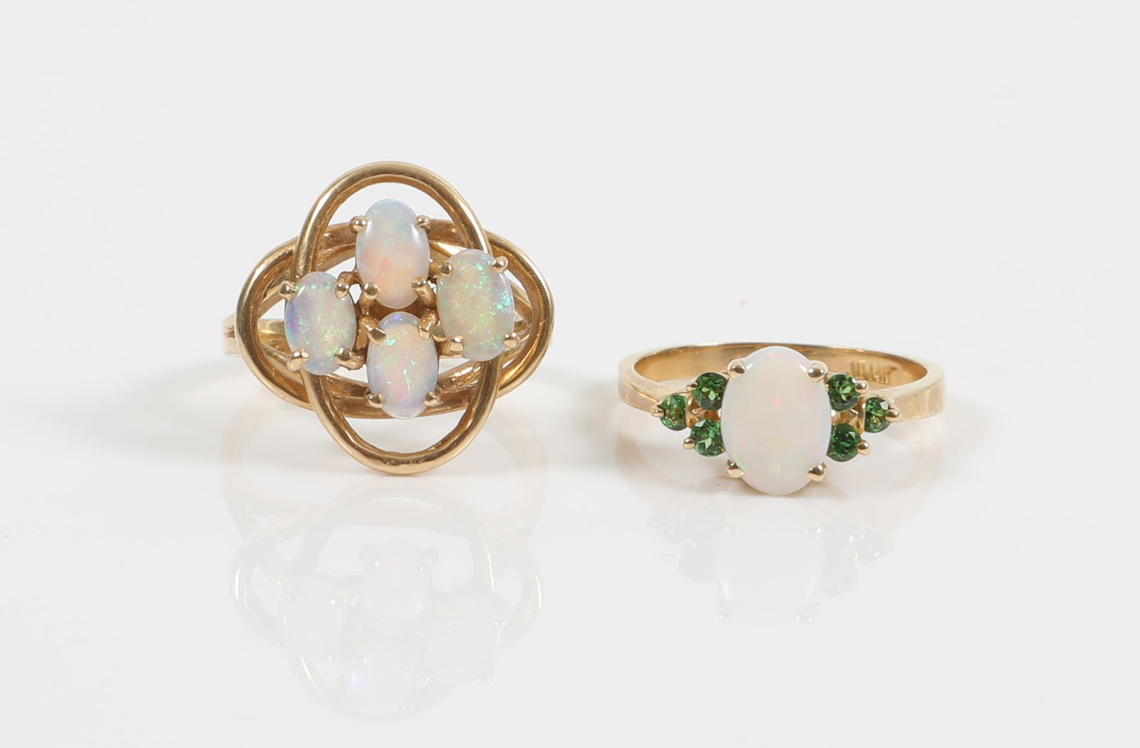 (2) OPAL & 14K GOLD RINGS (1 of 12)