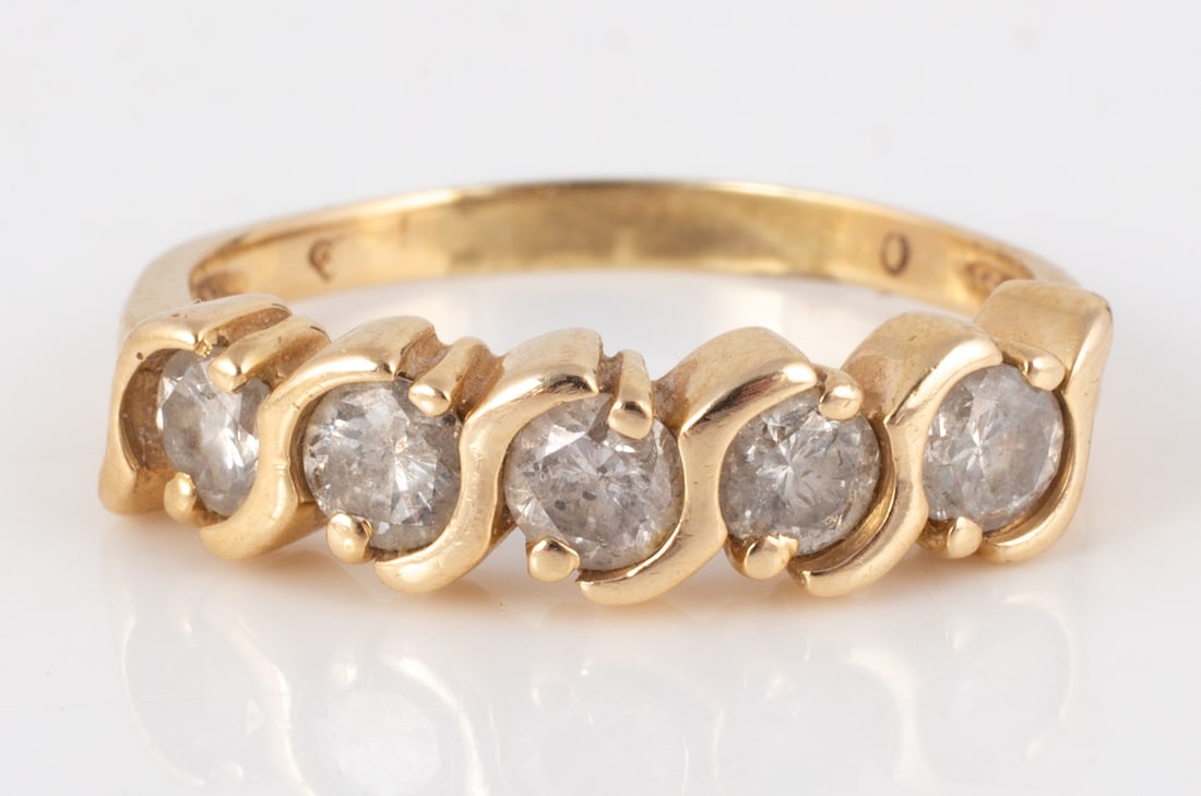 YELLOW GOLD & DIAMOND BAND (1 of 4)
