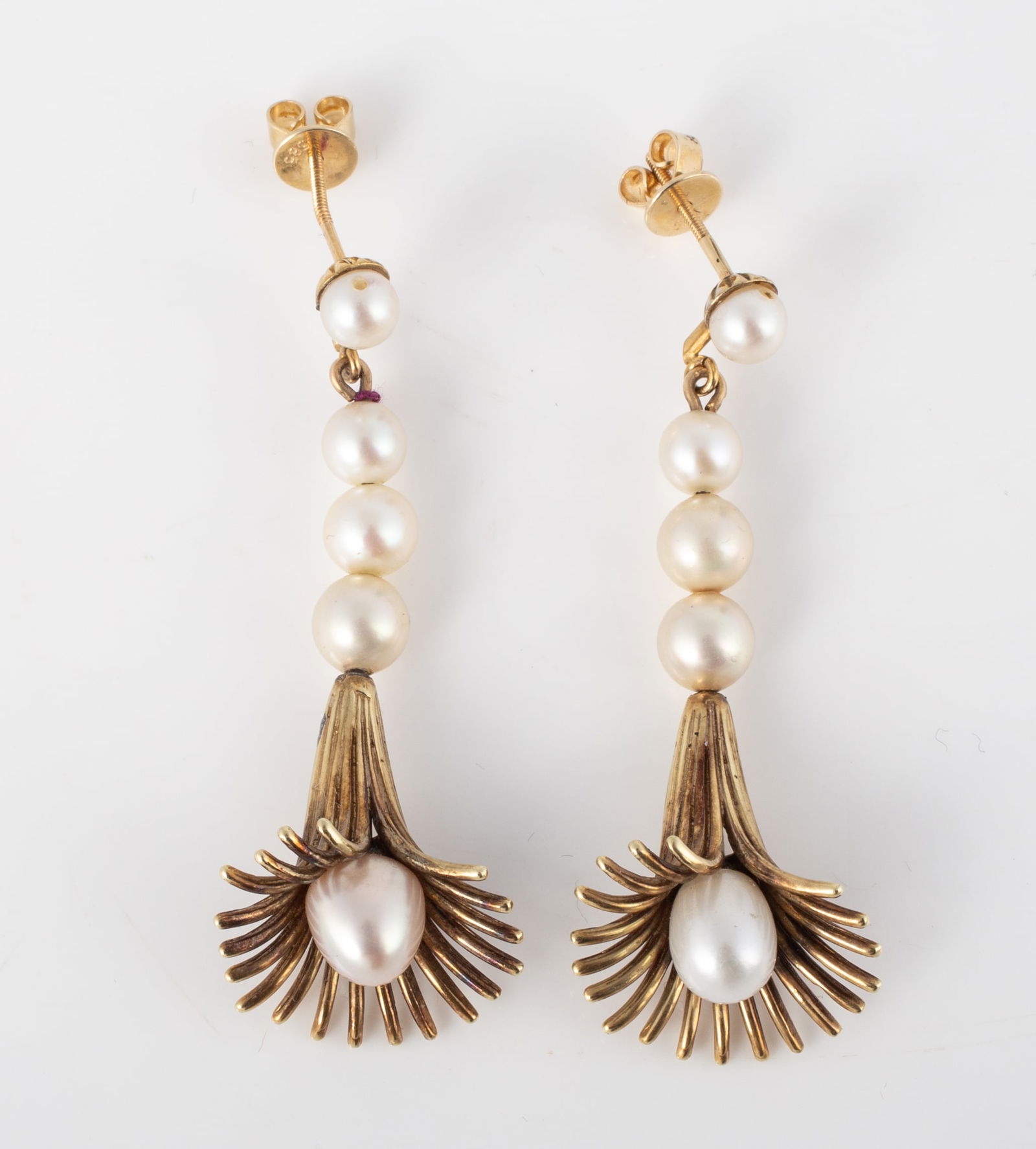 14K GOLD & PEARL EARRINGS (1 of 3)