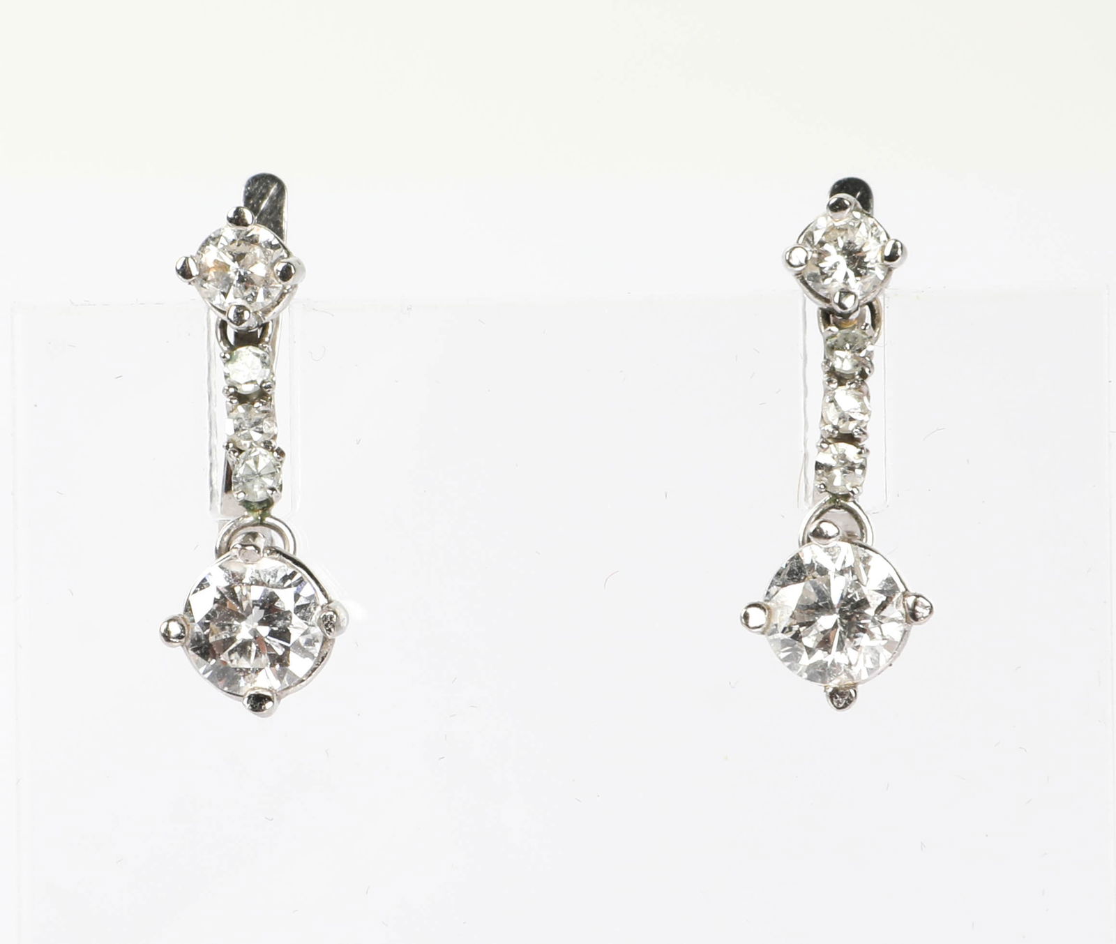 14K WHITE GOLD DIAMOND EARRINGS (1 of 10)