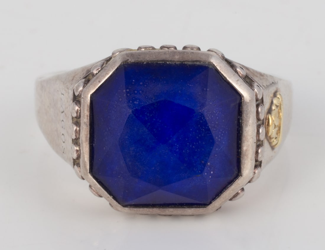 LAGOS LAPIS & STERLING RING (1 of 5)