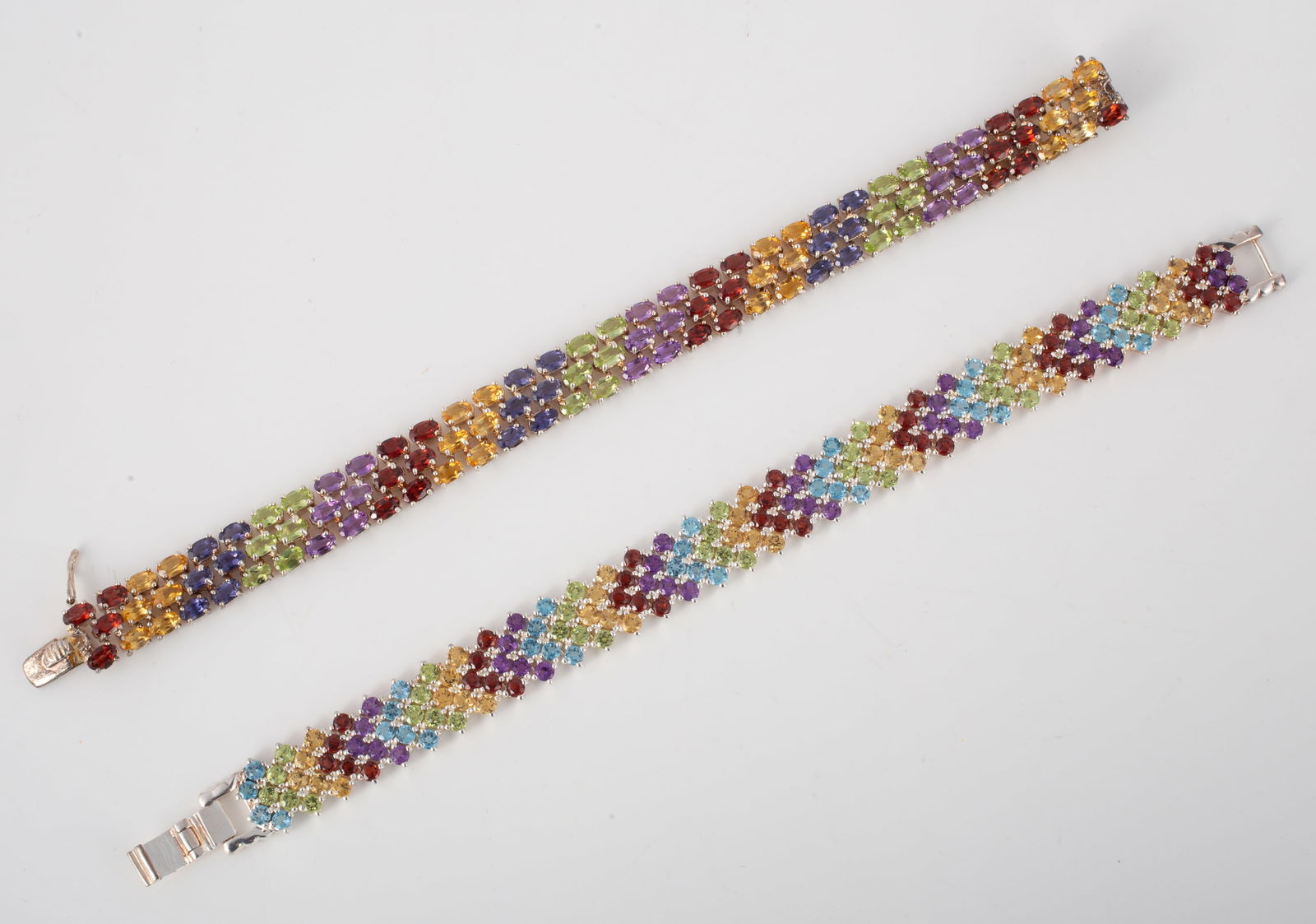 (2) STERLING & GEMSTONE BRACELETS (1 of 5)